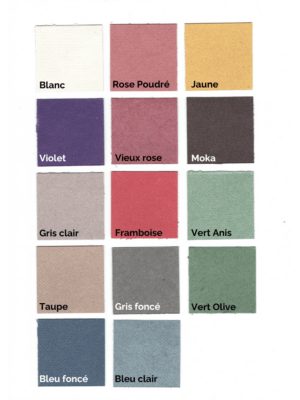 Nuancier papier pour carnets bodleian. 14 couleurs