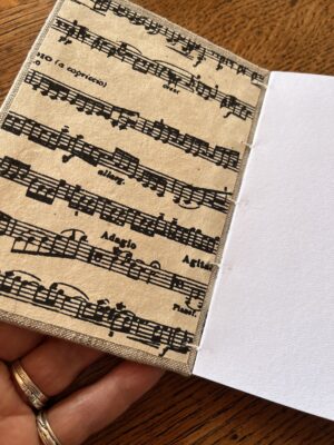 Carnet reliure copte partition musique